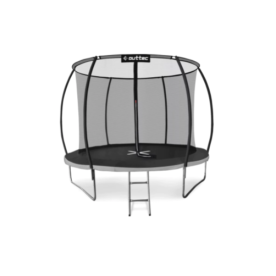 Купити Батут  Outtec Premium 10ft (312cm) чорно-сірий з внутрішньою сіткою у Києві - фото №1